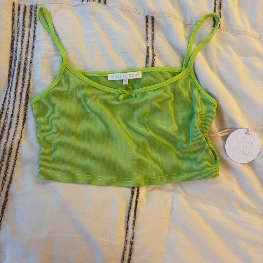 Revolve Green Ribbed Crop Top NWT!!!
